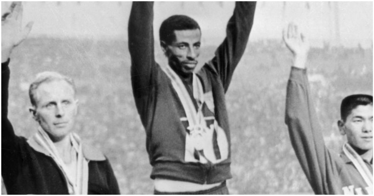 The Historic Moment Abebe Bikila Became The First Black African To Win Gold In The Olympics