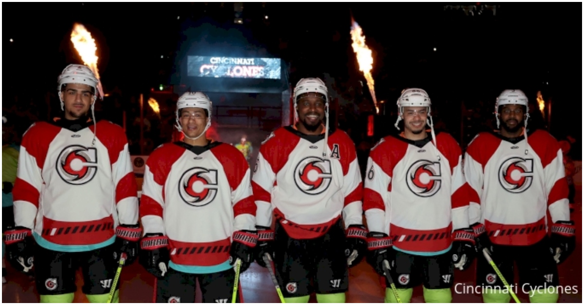 History Made as Cincinnati Cyclones Becomes the First Professional Hockey Team to Start an All-Black Skater Lineup