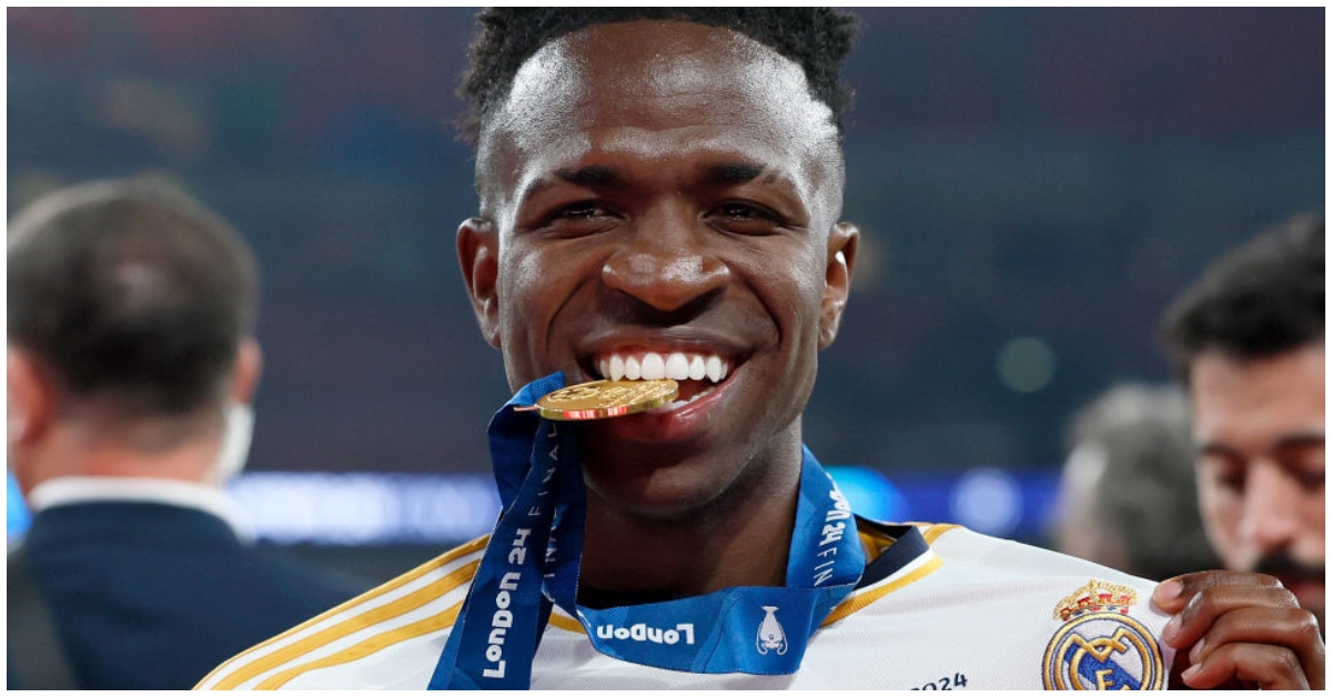 Soccer Star Vinicius Junior Celebrates Black Victory