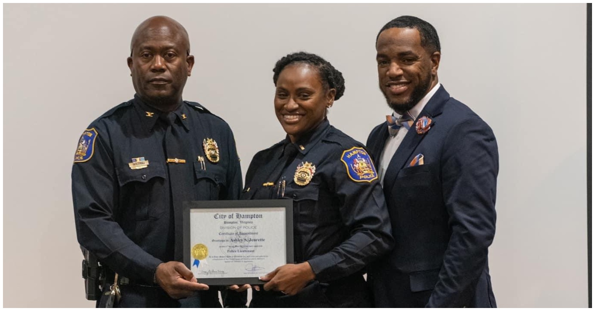 Hampton, VA Celebrates Milestone as First Black Woman, Lt. Ashley Jenrette, is Appointed as Lieutenant