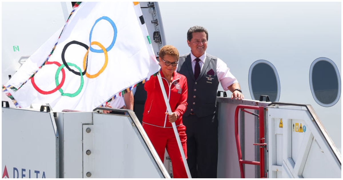 Karen Bass: First Black Woman to Accept Olympic Flag