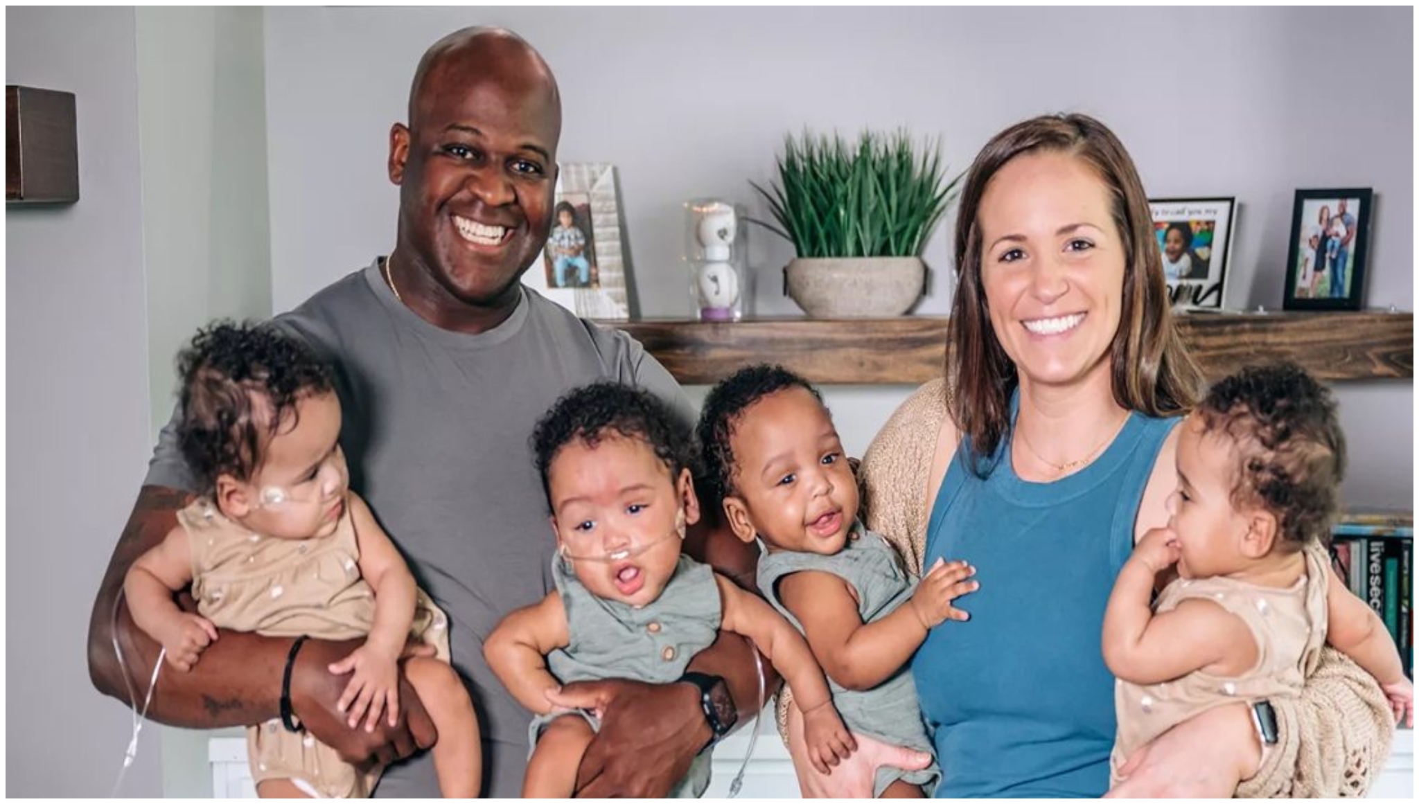 Black Alabama Dad Celebrates First Birthday of World’s Most Premature Quadruplets, Honoring His Strength and Survival