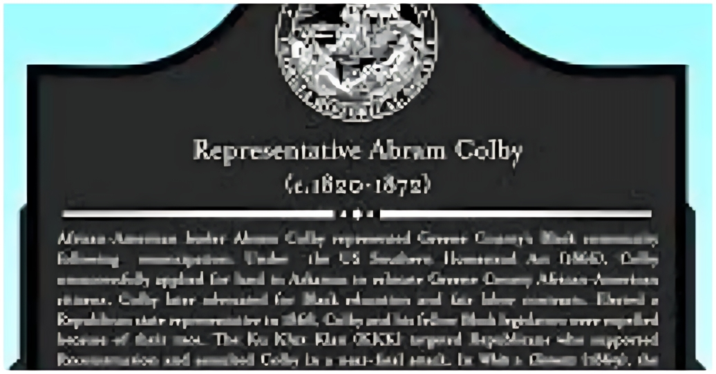 Abram Colby Honored with First Greene County Marker Recognizing His Role as One of Georgia’s Earliest Black Lawmakers Who Fought for Voting Rights Despite Violent Opposition